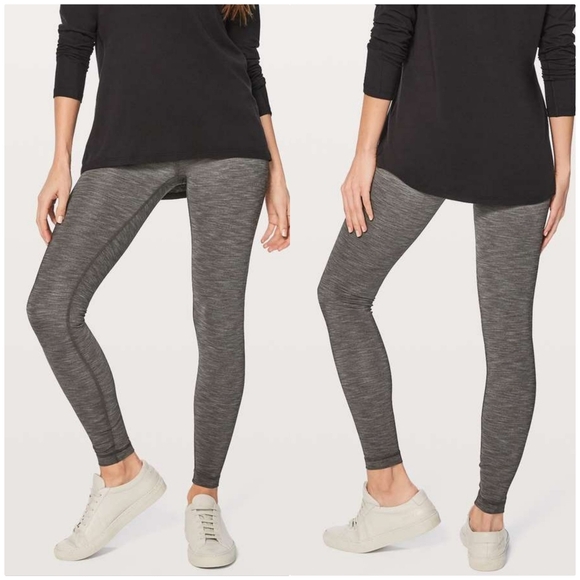 Lululemon Wunder Under Hi-Rise Tight Full-On Luxtreme 28" Heathered Black size 4 - Picture 1 of 11